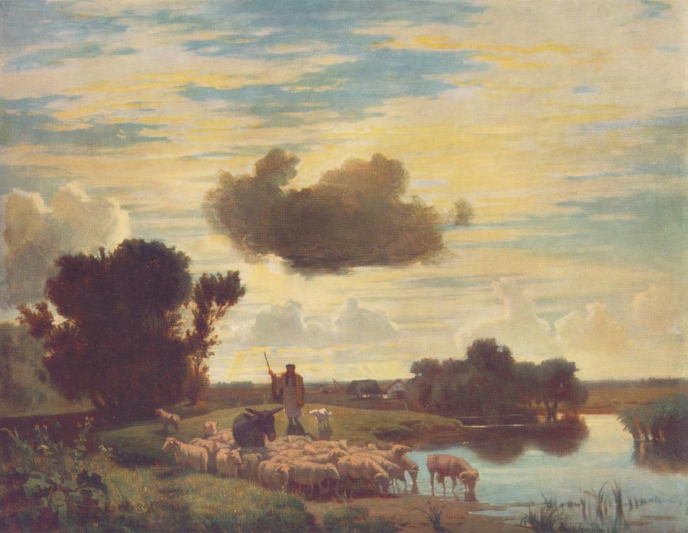 Károly Lotz Twilight 1870 Fine Art Print