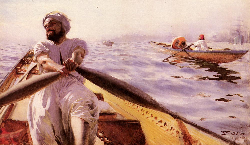 Anders Zorn Kaikroddare 1886 Fine Art Print