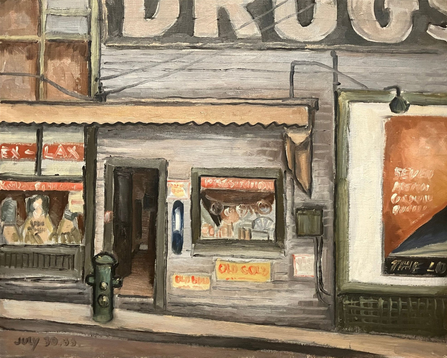 {{ product_title }} Fine Art Print | {{ product_vendor }} Jakero77 Kamekichi Tokita Seattle Drugstore 1933 Old Shoppe History Fine Art Print Art Print  Jakero77