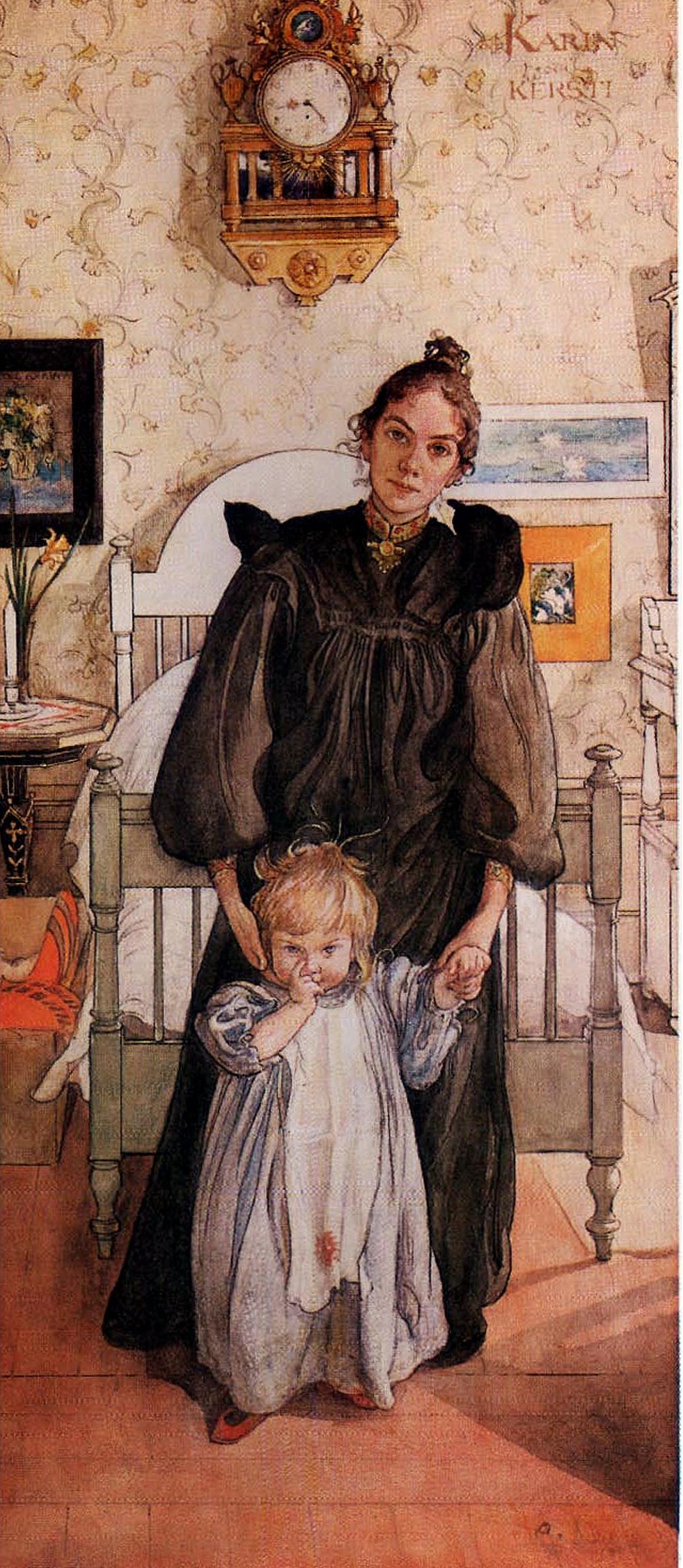 Carl Larsson Karin and Kersti 1898 Fine Art Print