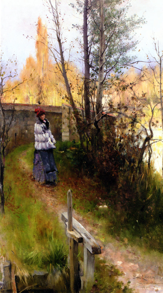 Carl Larsson Karin in Autumn 1884 Fine Art Print