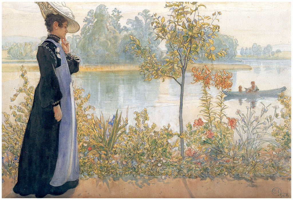 Carl Larsson Karin on the Shore 1908 Fine Art Print