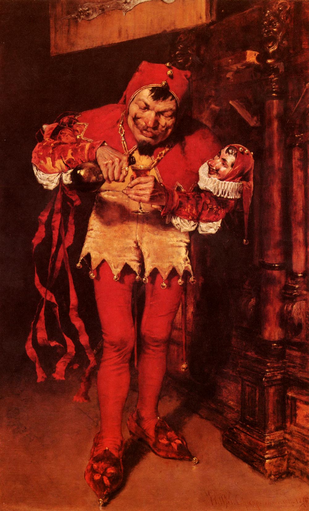 William Merritt Chase Keying Up, The Court Jester 1875 Fine Art Print