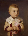 Albrecht Anker Child with doll 1866 Fine Art Print