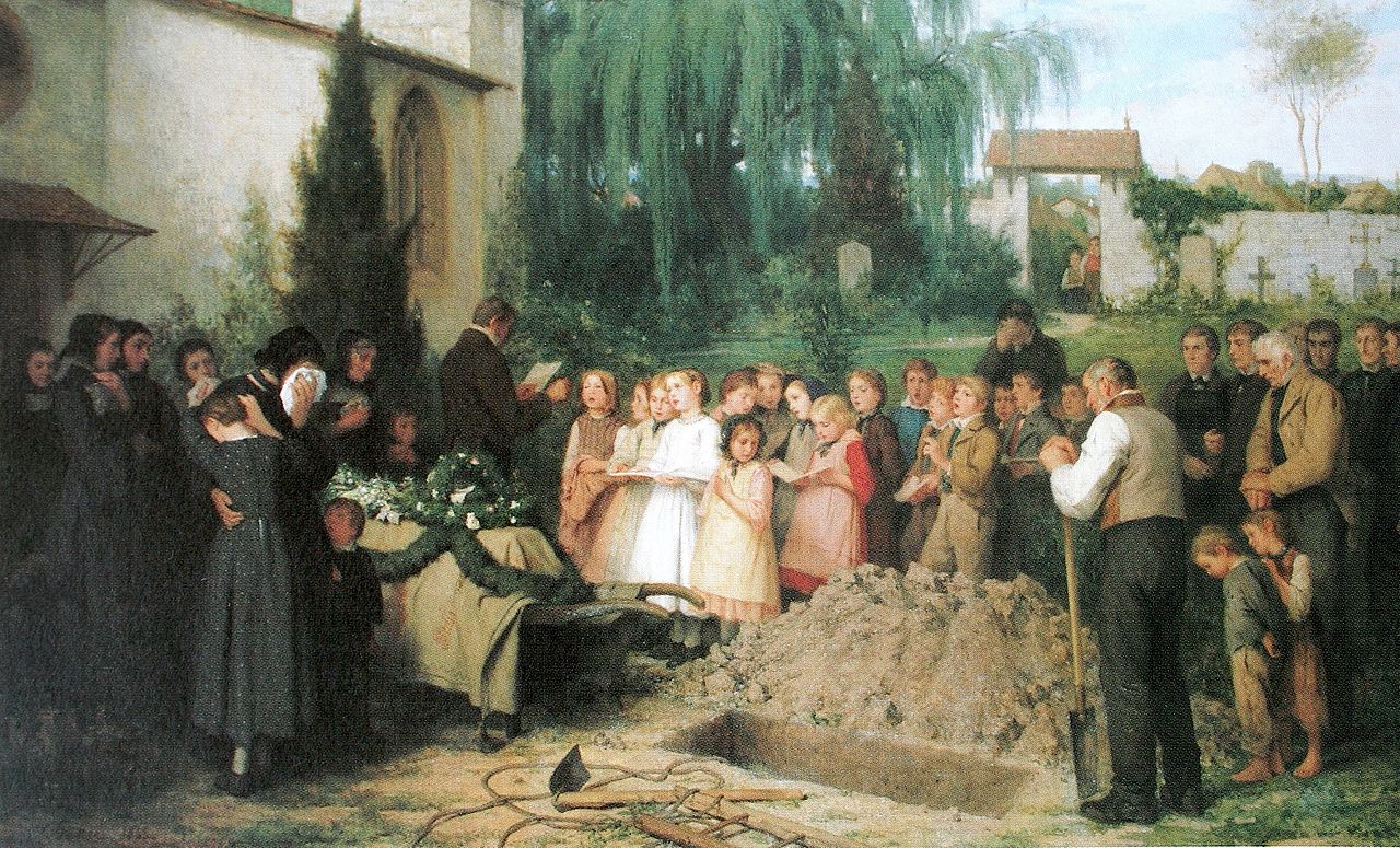 Albrecht Anker Child Funeral 1863 Fine Art Print