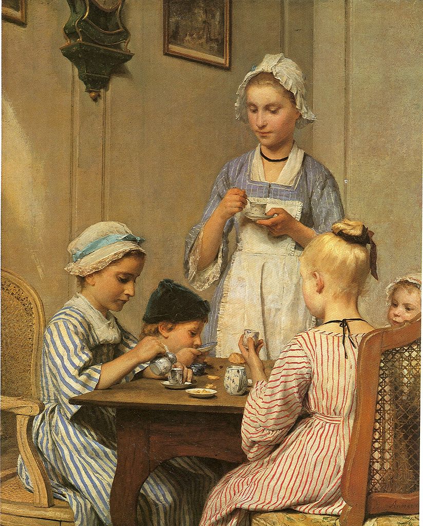 Albrecht Anker Children's breakfast 1879 Fine Art Print