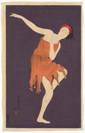 Kiyoshi Kobayakawa Jazz Dancer: 1934 Red Dress Fine Art Print Fine Art Print | Jakero77