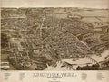 Knoxville Tennessee Vintage Panoramic City Map 1886 Fine Art Print
