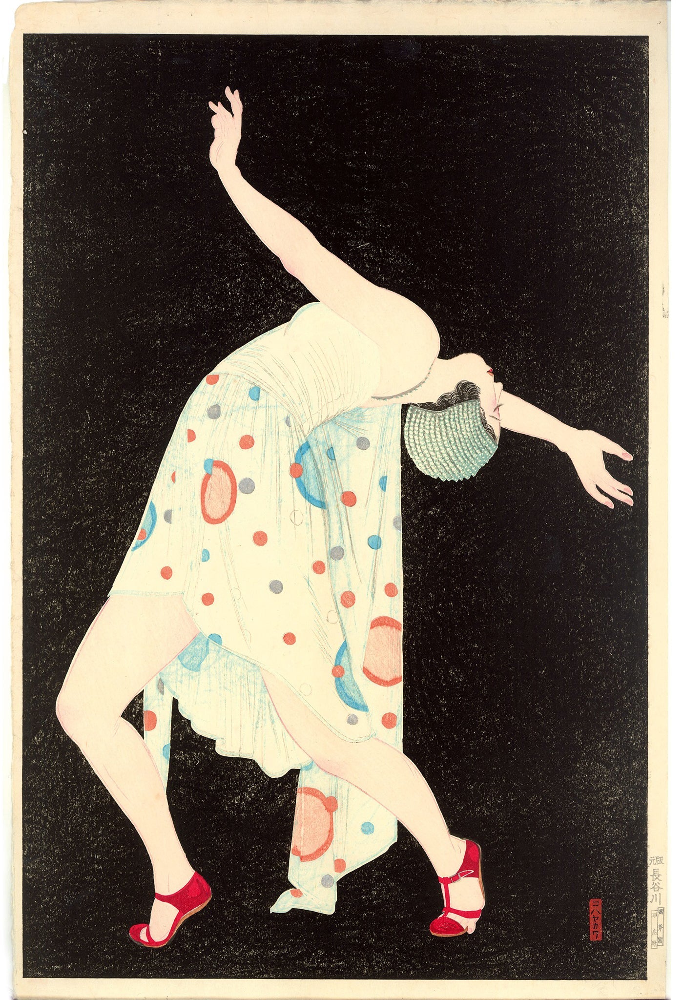 {{ product_title }} Fine Art Print | {{ product_vendor }} Jakero77 Kobayakawa Kiyoshi Japanese Dancer 1932 Art Deco Dress Fine Art Print Art Print  Jakero77