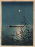 Koho Shoda Fishboat on Moonlit Sea circa 1920 Japanese Fine Art Print Fine Art Print | Jakero77