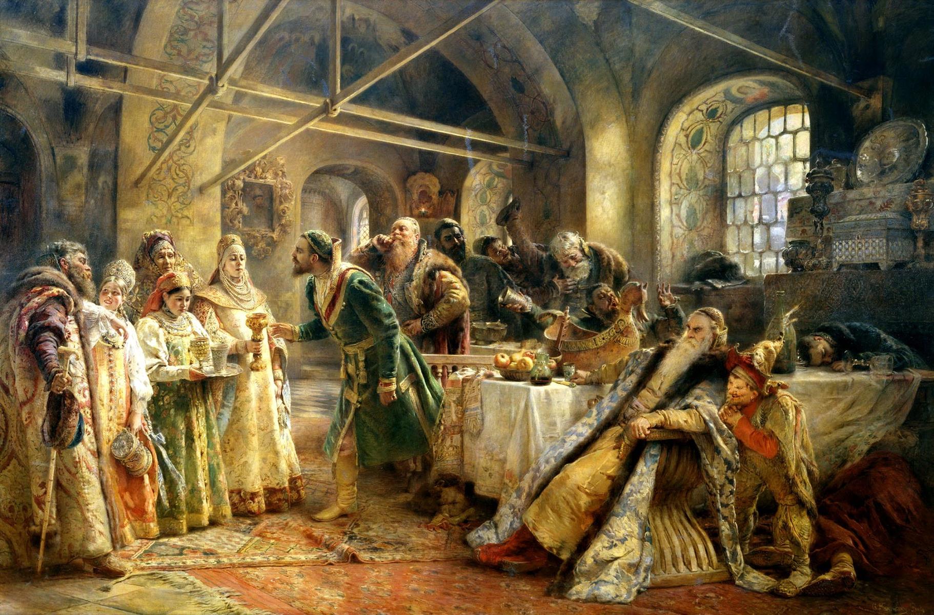 Konstantin Makovsky Kissing Ceremony 1895 Fine Art Print