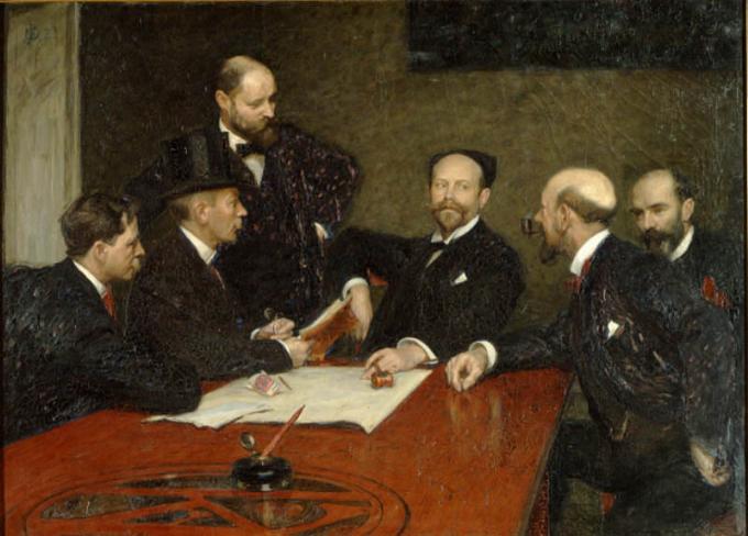 Eugène Jansson The Council of the Society of Artists 1903 Fine Art Print