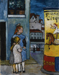 Marianne von Werefkin Two Children in Front of a Billboard for Grand Cirque 1930 Fine Art Print