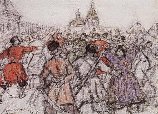 Vasily Surikov Krasnoyarsk Rebellion 1902 Fine Art Print