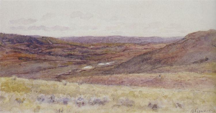 Vasily Surikov Krasnoyarsk Vicinities 1861 Fine Art Print