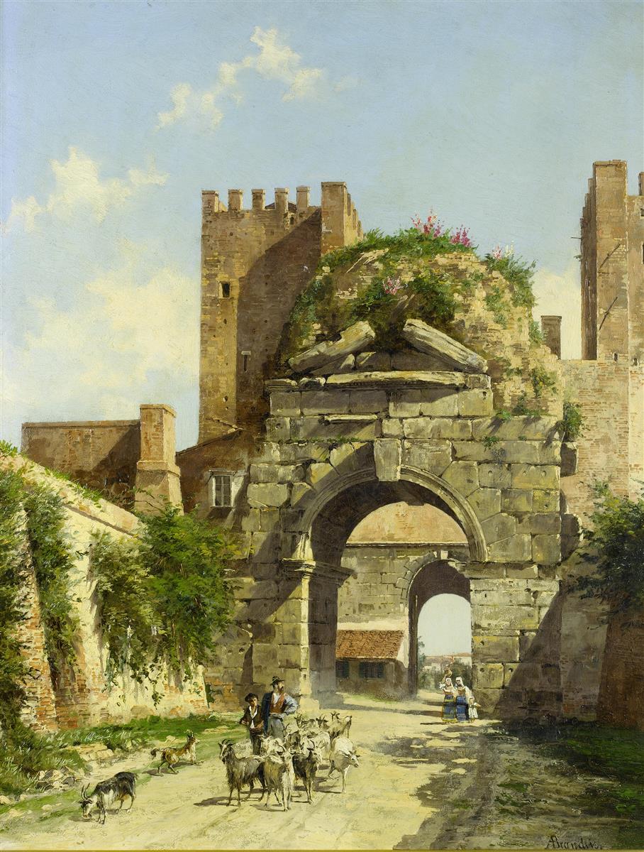 Antonietta Brandeis L'Arco Di Druso, Rome 1910 Fine Art Print