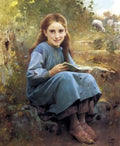 Léon Bazile Perrault A good book 1871 Fine Art Print