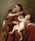 Léon Bazile Perrault Maternal love 1872 Fine Art Print