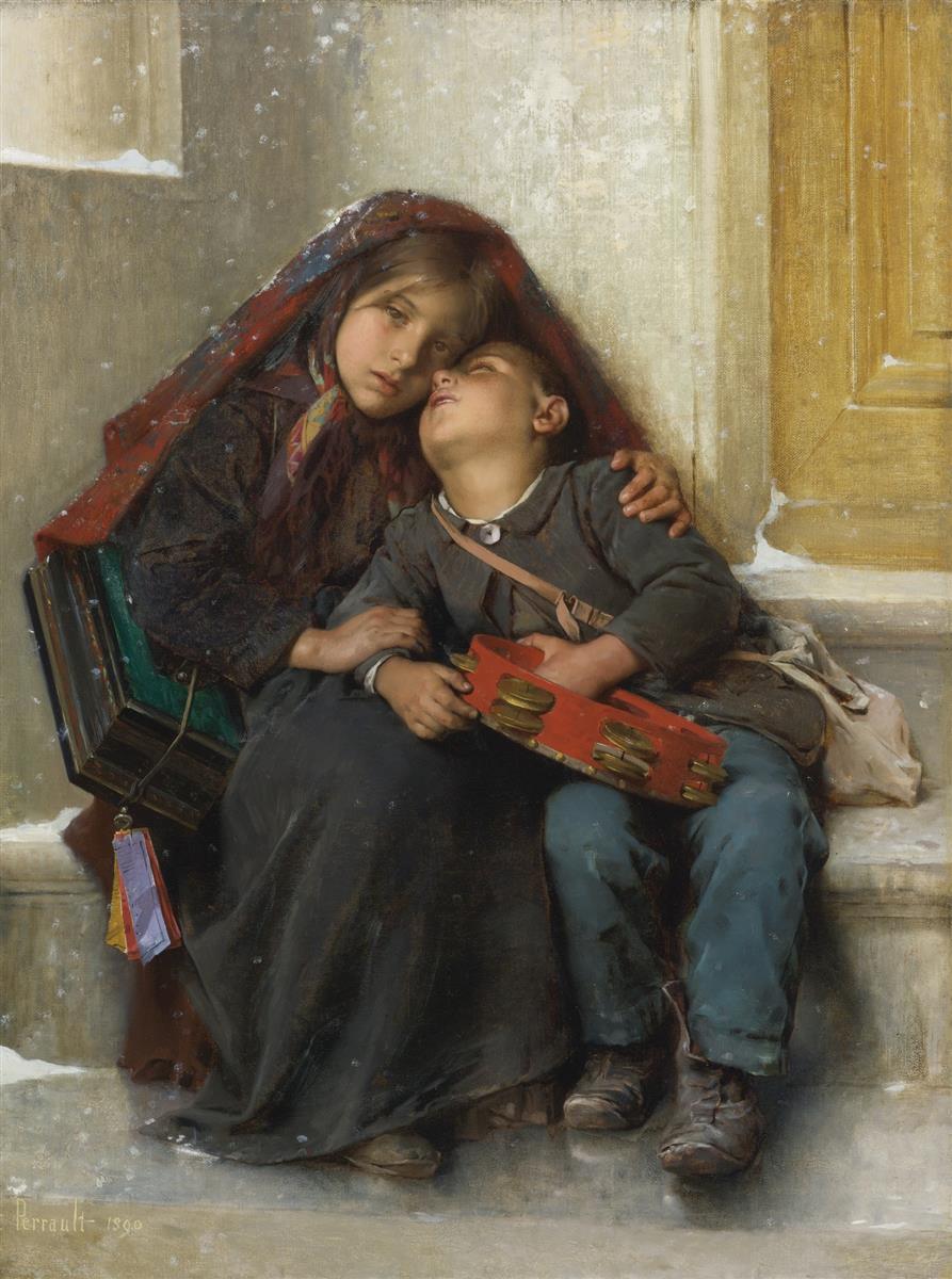 Léon Bazile Perrault Out in the Cold 1890 Fine Art Print