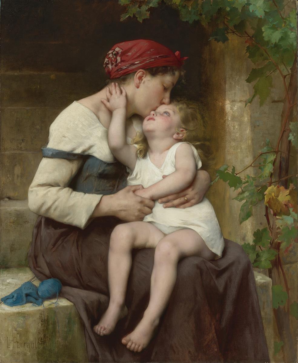 Léon Bazile Perrault Mother with child 1894 Fine Art Print