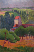 Léo Gausson L'église de Gouvernes 1894 Fine Art Print