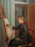 Léo Gausson Jeune fille dessinant 1887 Fine Art Print