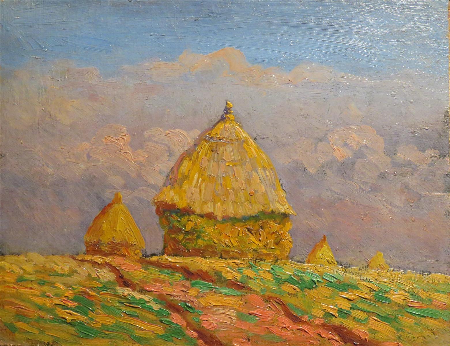 Léo Gausson Les Meules près du chemin 1892 Fine Art Print