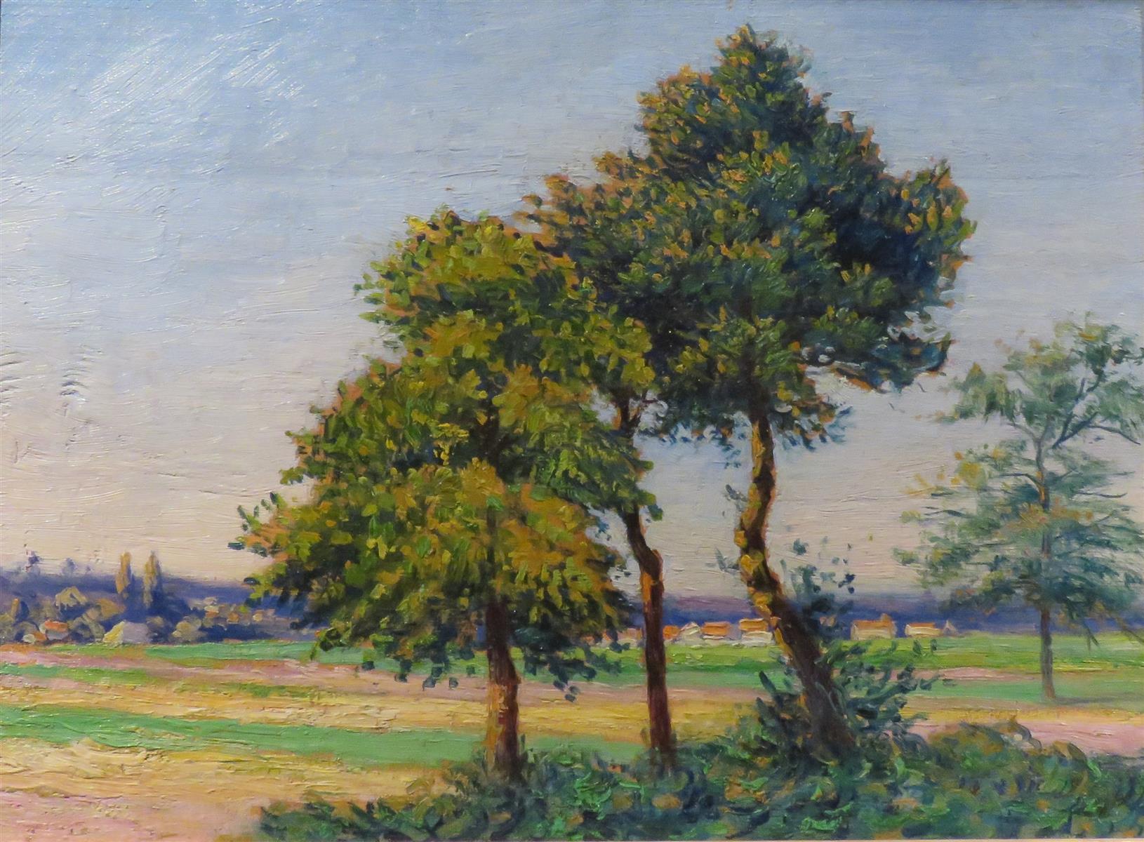 Léo Gausson Landscape with Three Trees 1886 Fine Art Print