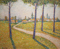 Léo Gausson Village derrière les arbres 1890 Fine Art Print