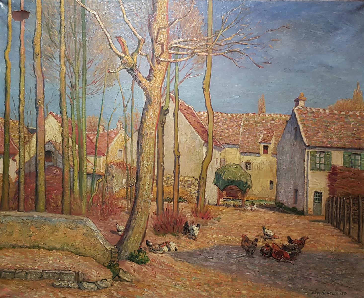 Léo Gausson Cour de ferme 1891 Fine Art Print