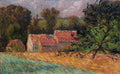 Léo Gausson Paysage aux toits rouges 1900 Fine Art Print