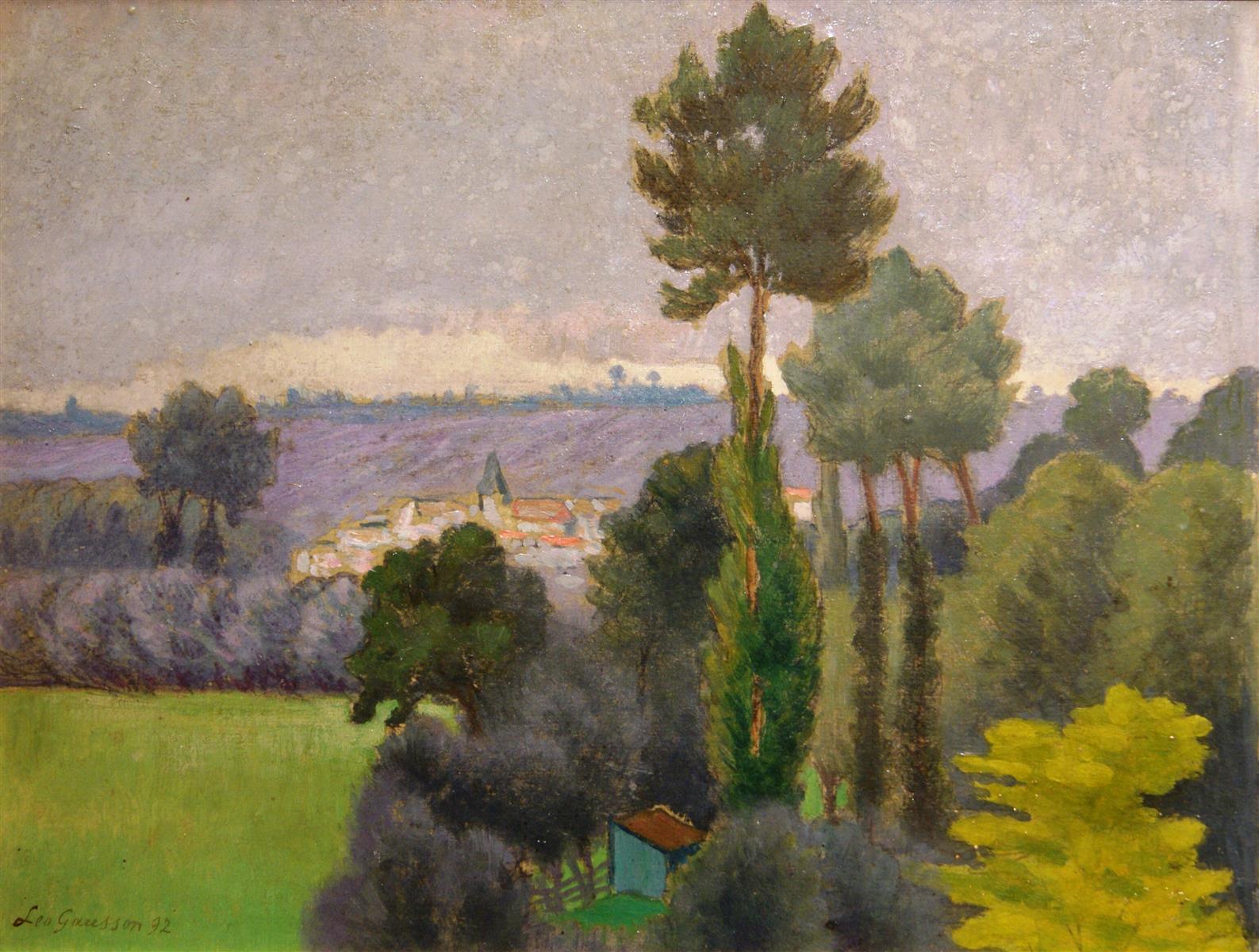 Léo Gausson Le village dans la verdure 1892 Fine Art Print