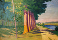 Léo Gausson Les arbres du quai de la Gourdine à Lagny 1885 Fine Art Print