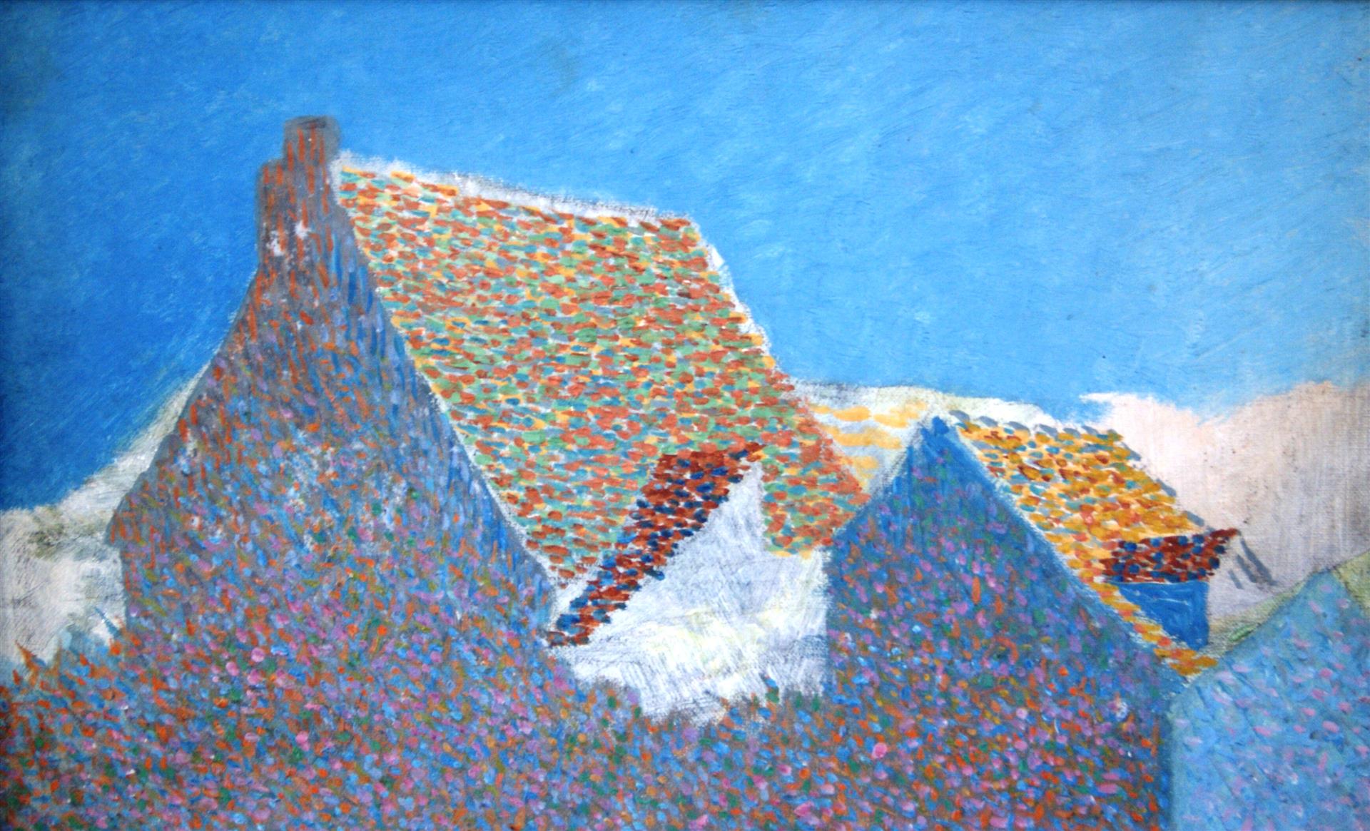 Léo Gausson Les toits pointillés 1886 Fine Art Print