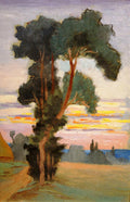 Léo Gausson Les arbres au bord du chemin à Lagny 1893 Fine Art Print