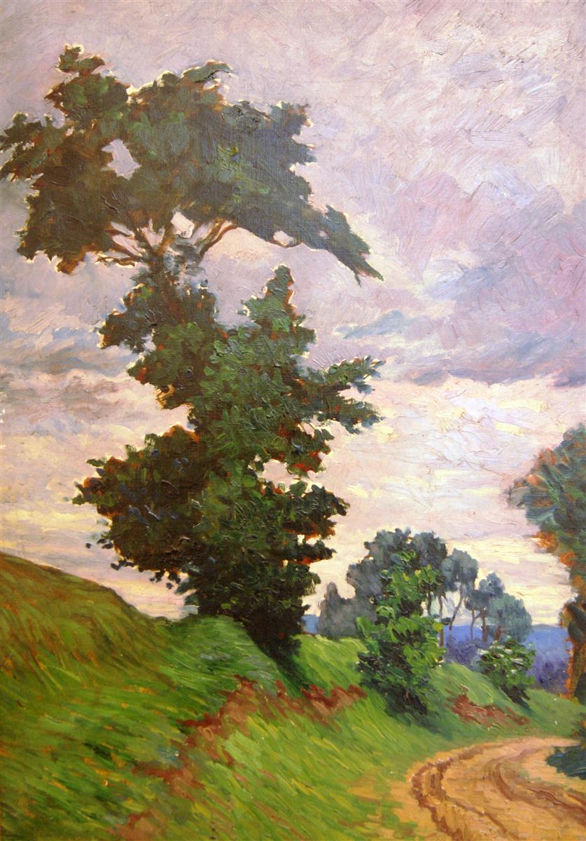Léo Gausson Le chemin creux à Gouvernes 1892 Fine Art Print