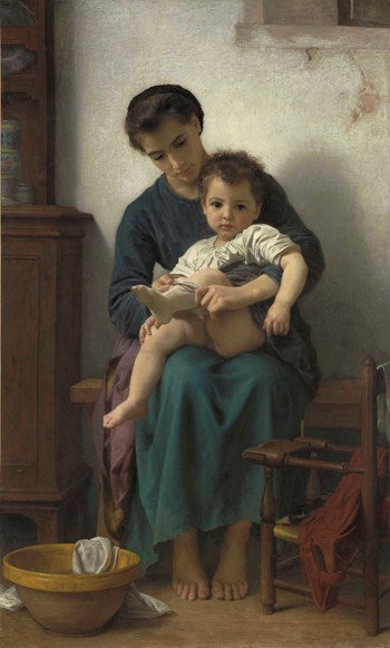 William-Adolphe Bouguereau The Big Sister 1877 Fine Art Print