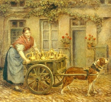 Xavier Mellery The Milk Girl 1894 Fine Art Print