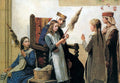 Albrecht Anker Queen Berthe and the spinners 1888 Fine Art Print