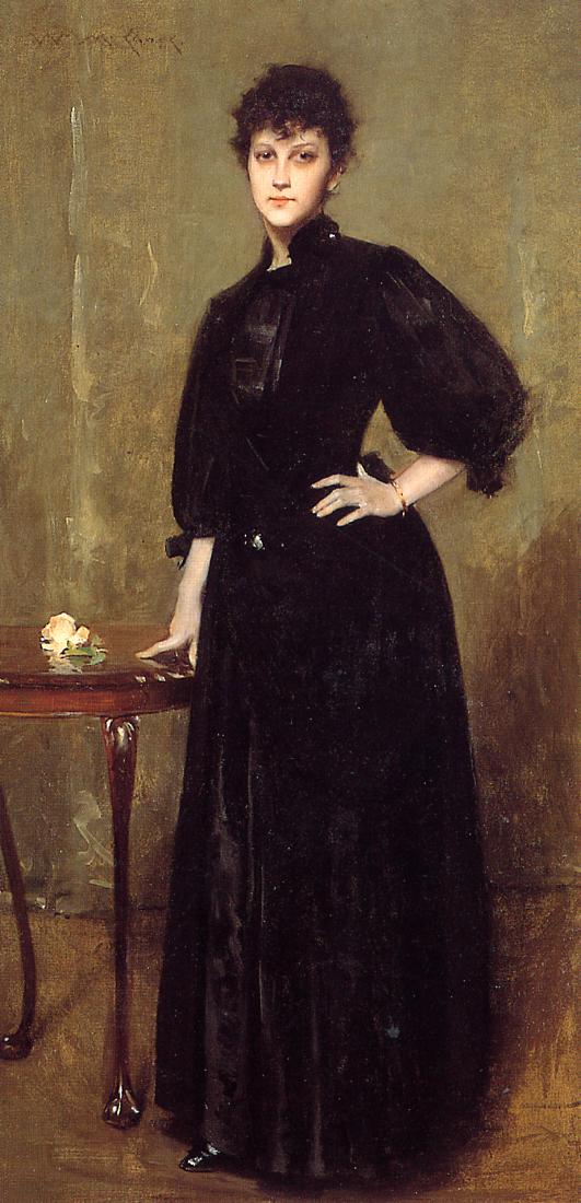 William Merritt Chase Lady in Black 1888 Fine Art Print