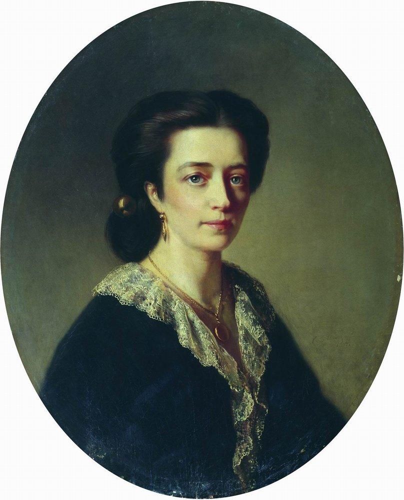 Konstantin Makovsky Lady in Black 1864 Fine Art Print