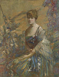 Robert Lewis Reid Lady in Blue 1915 Fine Art Print