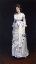 William Merritt Chase Lady in White Gown 1885 Fine Art Print