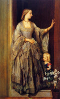 George Frederick Watts Lady Margaret Beaumont and her Daughter 1862 Fine Art Print