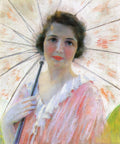 Robert Lewis Reid Lady with a Parasol 1921 Fine Art Print