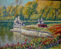 Nikolay Bogdanov Belsky Lake and Gardens with Statuary Landscape 1935 Fine Art Print