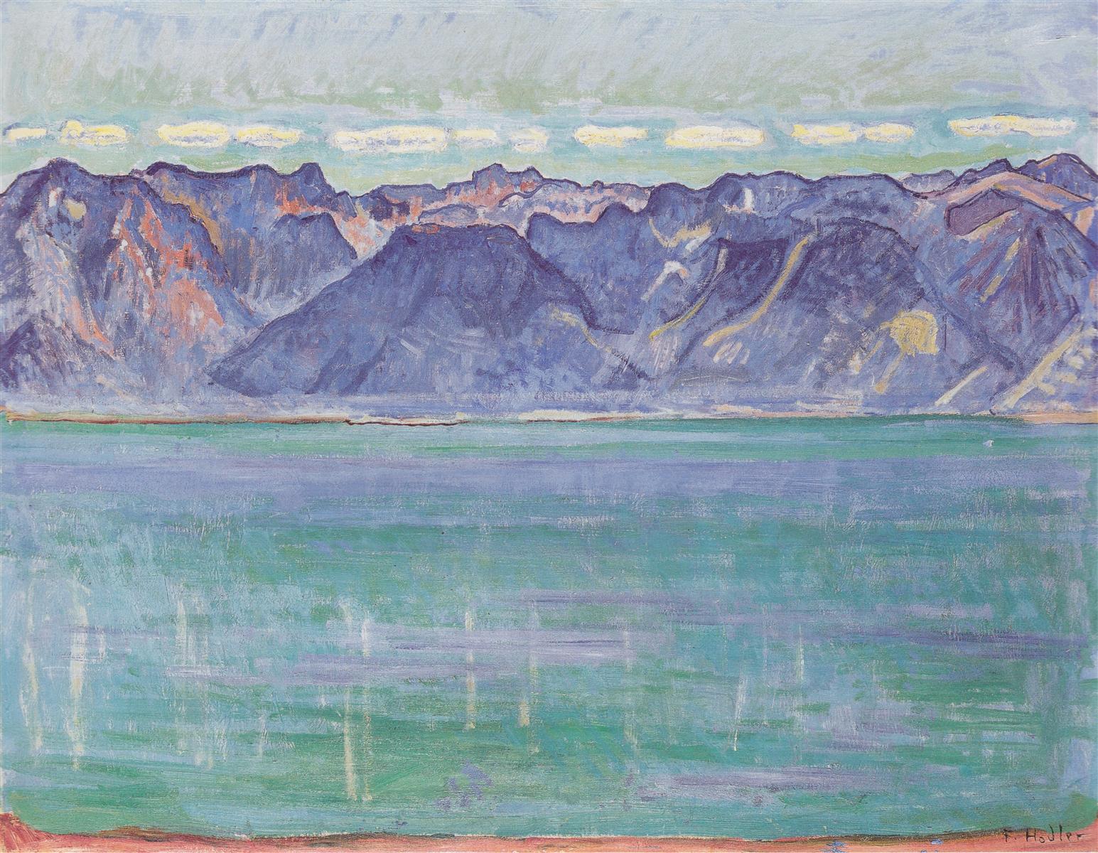 Ferdinand Hodler Lake Geneva, overlooking the Savoyerberge 1906 Fine Art Print