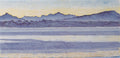 Ferdinand Hodler Lake Geneva with Mont Blanc in the morning light 1918 Fine Art Print
