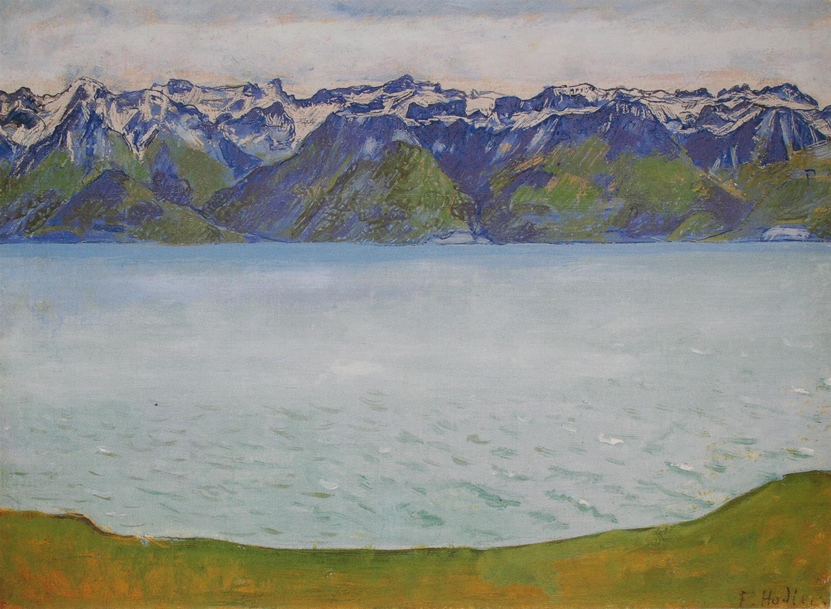 Ferdinand Hodler Lake Geneva with Savoyerbergen 1907 Fine Art Print