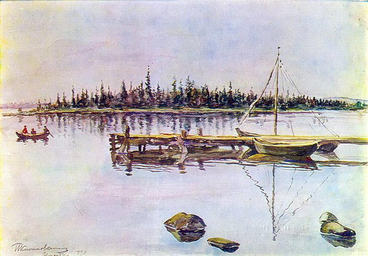 Pyotr Konchalovsky Lake Imandra. Resinification Nets. 1937 Fine Art Print